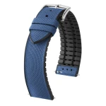 HIRSCH Arne L - GRANATOWY/Czarny - 20mm - Hi-Tech-kauczukowy pasek do zegarka
