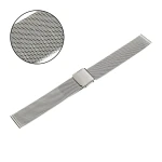 PACIFIC MS04 - Srebrna - 22mm - Stalowa bransoleta do zegarka (mesh)