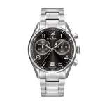 DELBANA Fiorentino Chronograph - Silver/Black - Męski - Zegarek kwarcowy