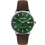 LAVVU LWM0261 - Copenhagen Titanium Green - Męski - Zegarek na pasku skórzanym