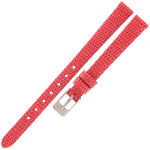 TEKLA J3A - 10mm - Jaszczurka - JASNY CZERWONY - Skórzany pasek do zegarka