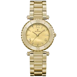 DELBANA Mallorca - Gold/Gold Pearl - Damski - Zegarek kwarcowy