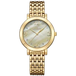 DELBANA Villanova - Gold/Gold Pearl - Damski - Zegarek kwarcowy