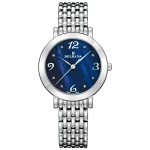 DELBANA Villanova - Silver/Blue Pearl - Damski - Zegarek na bransolecie