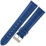 TEKLA K40A - 18mm - Krokodyl - NIEBIESKI - Skórzany pasek do zegarka