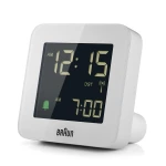 BRAUN BC09W-DCF - 7,55x7,55cm - BIAŁY - Budzik elektroniczny RADIO CONTROLLED