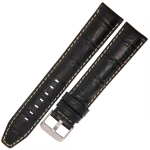ROCHET Indiana XL - CZARNY - 20mm - Skórzany pasek do zegarka