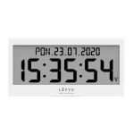 LAVVU Modig LCX0010 - 37x18cm - BIAŁY - Zegar elektroniczny
