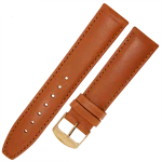 HORIDO 0077 - JASNY BRĄZ - 20mm - Skórzany pasek do zegarka o strukturze Gładkiej