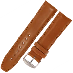 HORIDO 0077 - JASNY BRĄZ - 22mm - Skórzany pasek do zegarka o strukturze Gładkiej