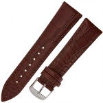 HORIDO 9612 - CIEMNY BRĄZ - 22mm - Skórzany pasek do zegarka o strukturze Aligatora