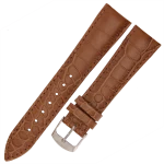 HORIDO 9612 - JASNY BRĄZ - 20mm - Skórzany pasek do zegarka o strukturze Aligatora