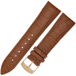 HORIDO 9612 - JASNY BRĄZ - 22mm - Skórzany pasek do zegarka o strukturze Aligatora