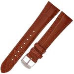 HORIDO 9612 - ŚREDNI BRĄZ - 20mm - Skórzany pasek do zegarka o strukturze Aligatora