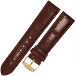 HORIDO 1320 - CIEMNY BRĄZ - 20mm - Skórzany pasek do zegarka