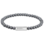 BOSS 1580790M - SPHERE BEADS - Męska - Bransoletka z kamieniami ONYKS