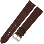 LAVVU Croco XXL LSJXC22 - 22mm - CIEMNY BRĄZ - Skórzany pasek do zegarka