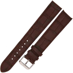 LAVVU Croco XXL LSJXC20 - 20mm - CIEMNY BRĄZ - Skórzany pasek do zegarka