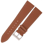LAVVU LSAAE22 - DaVinci - 22mm - ŚREDNI BRĄZ - Skórzany pasek do zegarka