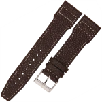 LAVVU Cut LSEAC22 - 22mm - CIEMNY BRĄZ - Skórzany pasek do zegarka