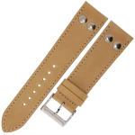 LAVVU Pilot LSUAD22 - 22mm - JASNY BRĄZ - Skórzany pasek do zegarka