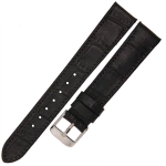 LAVVU Croco LSJUB16 - 16mm - CZARNY - Skórzany pasek do zegarka