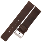 LAVVU Plain LSCUC20 - 20mm - CIEMNY BRĄZ - Skórzany pasek do zegarka