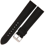 LAVVU Nature XXL LSRXB20 - 20mm - CZARNY - Skórzany pasek do zegarka