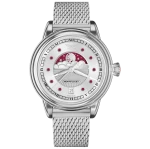 AVIATOR V.1.33.0.419.5 - Douglas Moonflight Gemstone Edition Silver Red Ruby - Damski - Zegarek na bransolecie
