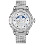 AVIATOR V.1.33.0.415.5 - Douglas Moonflight Gemstone Edition Silver Blue Sapphire - Damski - Zegarek na bransolecie