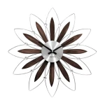 LAVVU Crystal Flower LCT1110 - 49cm - CIEMNY BRĄZ - Zegar ścienny