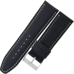 LAVVU Classic LSKUB24 - 24mm - CZARNY - Skórzany pasek do zegarka