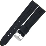 LAVVU Croco LSJUB18 - 18mm - CZARNY - Skórzany pasek do zegarka