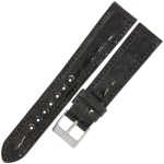 LAVVU Croco Tavir LSTUN18 - 18mm - CZARNY BRĄZ - Skórzany pasek do zegarka