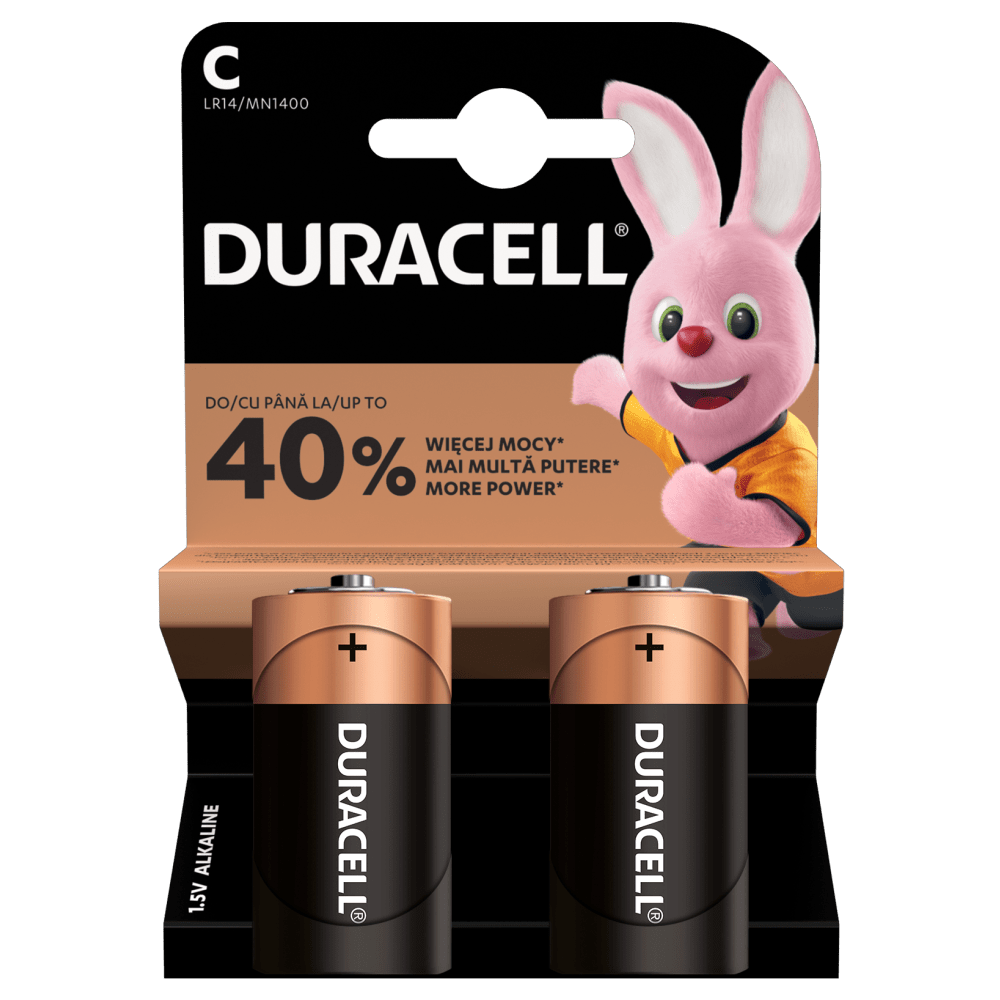 DURACELL C / LR14 - 1,5V - 2x Bateria alkaliczna - Blister